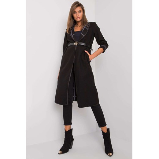 Czarny płaszcz bez zapięcia ze sklepu 5.10.15 w kategorii Płaszcze damskie - zdjęcie 169692072