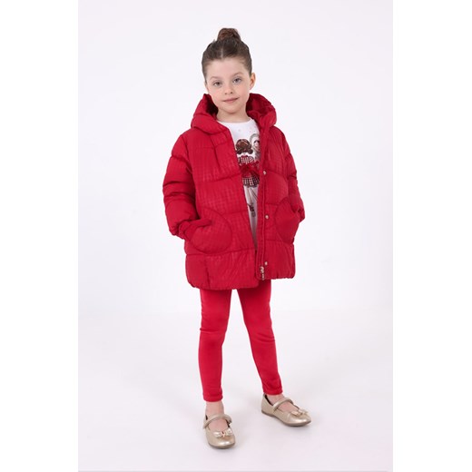 Czerwona pikowana kurtka dziewczęca zimowa Mayoral 110 5.10.15 okazja