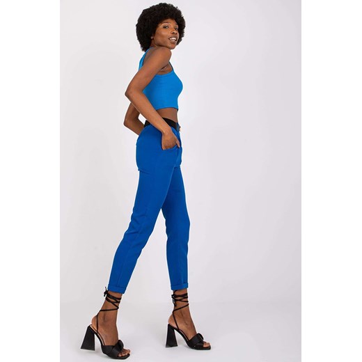 Spodnie damskie z gumką w pasie  - niebieskie Italy Moda XL 5.10.15