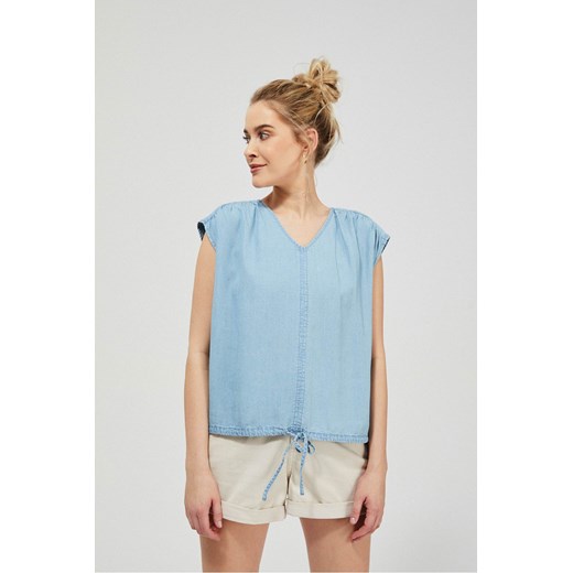 Koszulka oversizowa damska 100% Lyocell - niebieska ze sklepu 5.10.15 w kategorii Bluzki damskie - zdjęcie 169693044