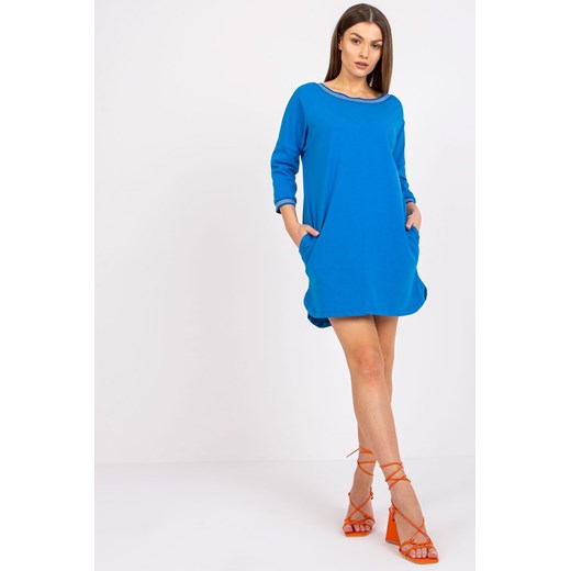 Ciemnoniebieska sukienka z wycięciem na plecach Nova RUE PARIS ze sklepu 5.10.15 w kategorii Sukienki - zdjęcie 169693143