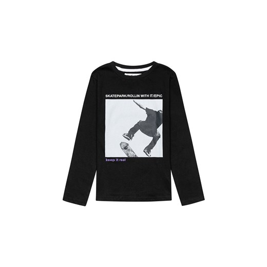 Bluzka chłopięca bawełniana czarna ze sklepu 5.10.15 w kategorii T-shirty chłopięce - zdjęcie 169693480
