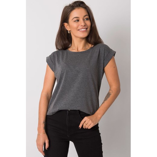 Melanżowy t-shirt damski - szary ze sklepu 5.10.15 w kategorii Bluzki damskie - zdjęcie 169693654