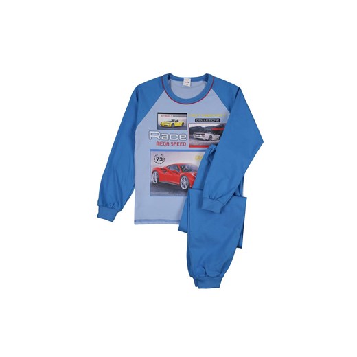 Chłopięca piżama niebieska z samochodem wyścigowym ze sklepu 5.10.15 w kategorii Piżamy dziecięce - zdjęcie 169693773
