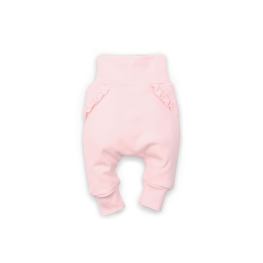 Dwuwarstwowe spodnie niemowlęce z bawełny organicznej dla dziewczynki ze sklepu 5.10.15 w kategorii Spodnie i półśpiochy - zdjęcie 169694282