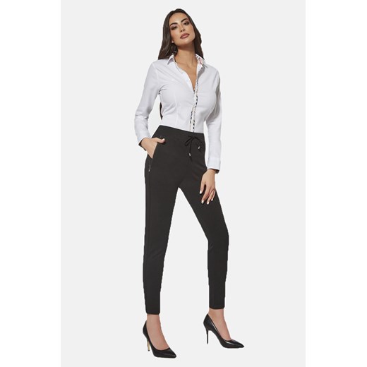 Spodnie damskie materiałowe czarne ze sklepu 5.10.15 w kategorii Spodnie damskie - zdjęcie 169694451