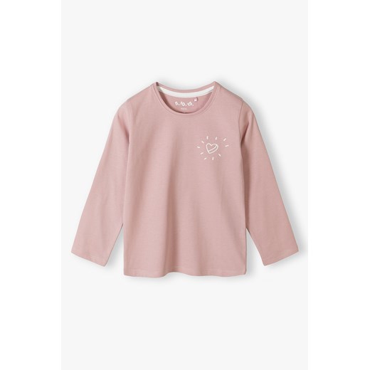 Różowa bluzka dla dziewczynki z długim rękawem - 5.10.15. ze sklepu 5.10.15 w kategorii Bluzki dziewczęce - zdjęcie 169694683