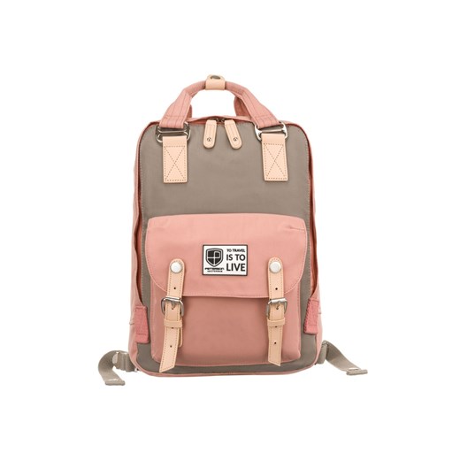 Miejski, pakowny plecak z poliestru - Peterson - różowo - szary ze sklepu 5.10.15 w kategorii Plecaki - zdjęcie 169694744