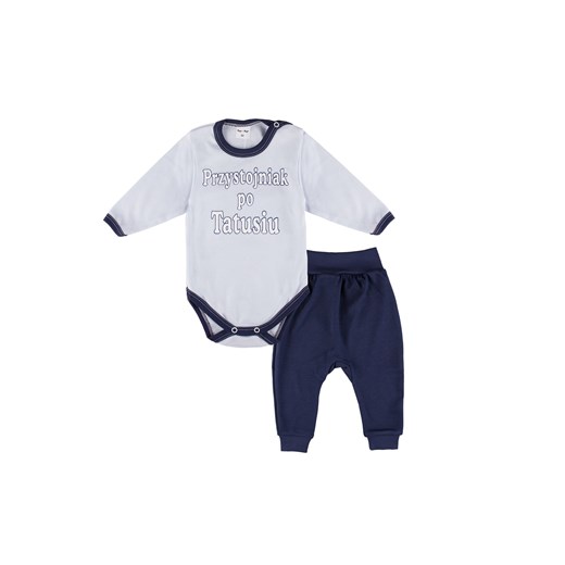 Komplet chłopięcy niebieski Przystojniak po Tatusiu ze sklepu 5.10.15 w kategorii Komplety niemowlęce - zdjęcie 169694842