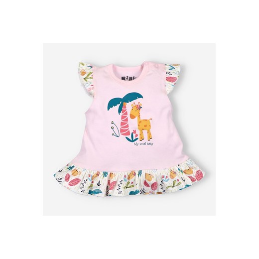 T-shirt niemowlęcy z bawełny organicznej dla dziewczynki ze sklepu 5.10.15 w kategorii Koszulki niemowlęce - zdjęcie 169694933