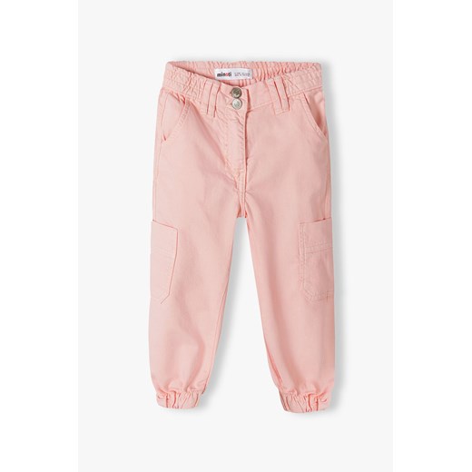 Spodnie typu bojówki dla niemowlaka różowe ze sklepu 5.10.15 w kategorii Spodnie i półśpiochy - zdjęcie 169694973