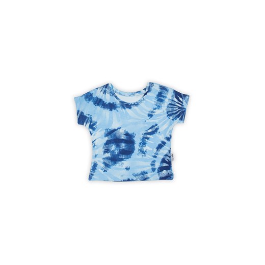 Bawełniana koszulka chłopięca we wzory niebieska ze sklepu 5.10.15 w kategorii T-shirty chłopięce - zdjęcie 169694991