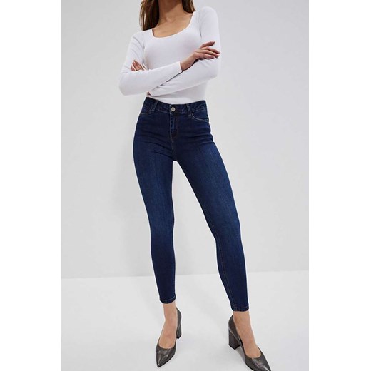 Granatowe spodnie jeansowe damskie push up XXL okazja 5.10.15