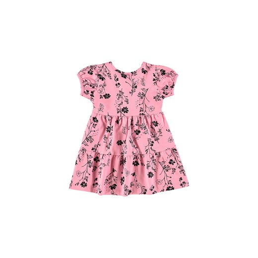 Różowa sukienka niemowlęca w kwiaty Quimby 68 5.10.15