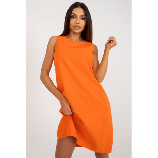 Pomarańczowa prosta sukienka koktajlowa OCH BELLA ze sklepu 5.10.15 w kategorii Sukienki - zdjęcie 169695412
