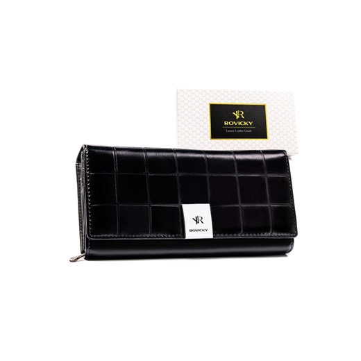 Duży portfel damski ze skóry naturalnej i ekologicznej - Rovicky ze sklepu 5.10.15 w kategorii Portfele damskie - zdjęcie 169695711