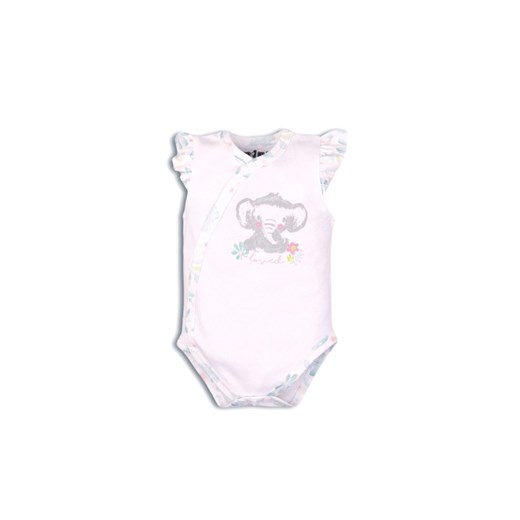 Bawełniany body kopertowe z ozdobnymi rękawkami ze sklepu 5.10.15 w kategorii Body niemowlęce - zdjęcie 169695772