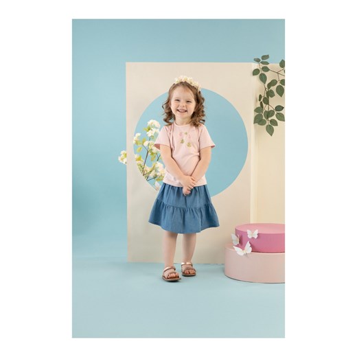 Bawełniana spódniczka dla dziewczynki niebieska ze sklepu 5.10.15 w kategorii Spódnice dziewczęce - zdjęcie 169695781