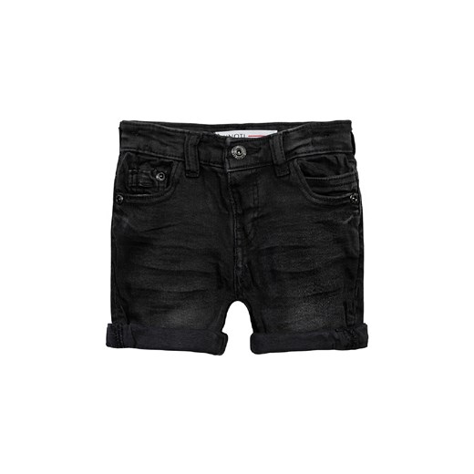 Jeansowe krótkie spodenki z podwinięta nogawką dla chłopca - czarne Minoti 104/110 wyprzedaż 5.10.15