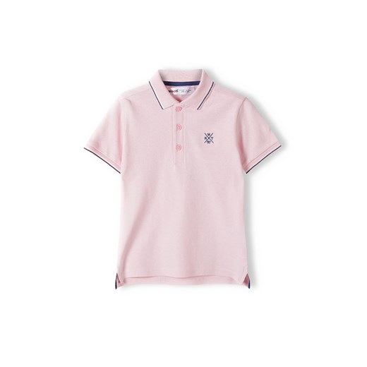 Bluzka polo dla niemowlaka z krótkim rękawem- różowa ze sklepu 5.10.15 w kategorii Koszulki niemowlęce - zdjęcie 169695892