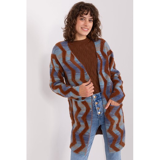 Ciemnoniebieski kardigan z kieszeniami ze sklepu 5.10.15 w kategorii Swetry damskie - zdjęcie 169696062