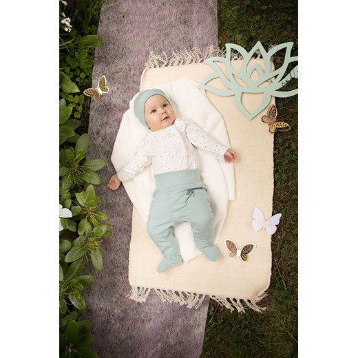 Bawelniane body niemowlęce kopertowe w kropki ze sklepu 5.10.15 w kategorii Body niemowlęce - zdjęcie 169696194