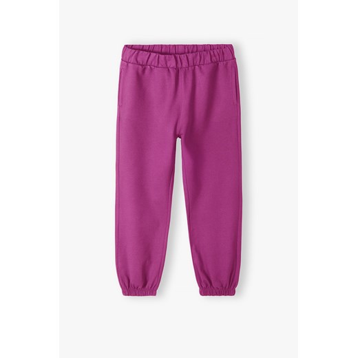 Spodnie dresowe dla dziewczynki - fioletowe - Lincoln&Sharks ze sklepu 5.10.15 w kategorii Spodnie chłopięce - zdjęcie 169696403