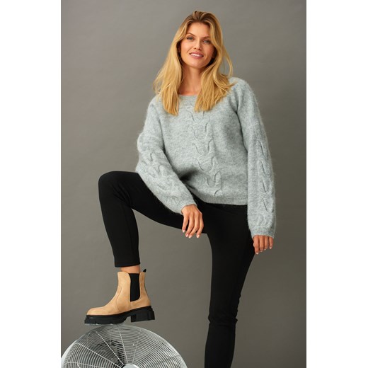 Sweter damski o luźnym kroju - szary ze sklepu 5.10.15 w kategorii Swetry damskie - zdjęcie 169696434