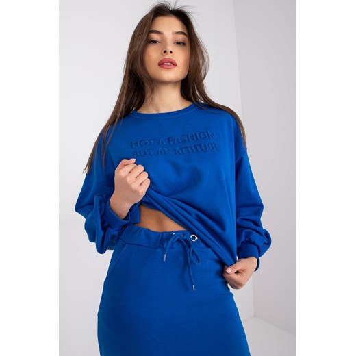 Dwuczęściowy komplet damski: spódnica i bluza - niebieska one size 5.10.15 okazyjna cena