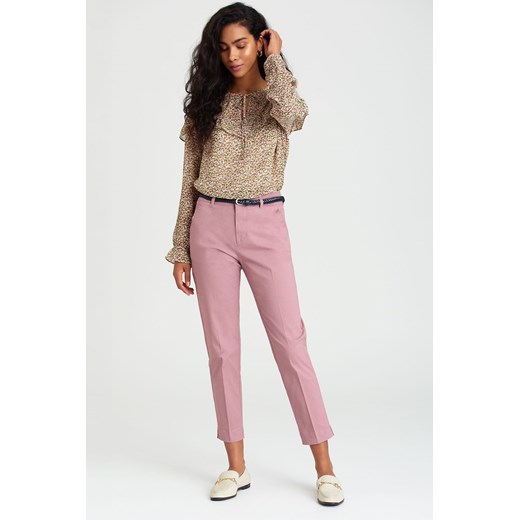 Spodnie klasyczne damskie różowe Greenpoint 44 wyprzedaż 5.10.15