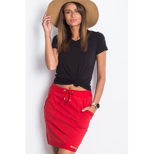 Czerwona spódnica dresowa Opportunity ze sklepu 5.10.15 w kategorii Spódnice - zdjęcie 169696680