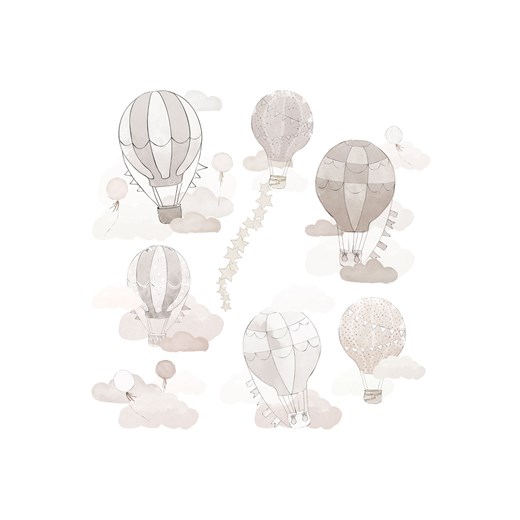 Naklejka na ścianę dla dzieci Balony - beżowe Pastelowe Love one size wyprzedaż 5.10.15