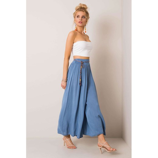 Niebieskie szerokie spodnie Surie OCH BELLA ze sklepu 5.10.15 w kategorii Spodnie damskie - zdjęcie 169697121
