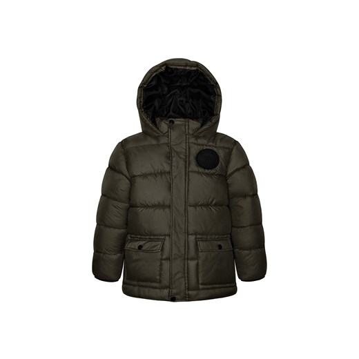 Kurtka zimowa dla niemowlaka khaki z kapturem ze sklepu 5.10.15 w kategorii Kombinezony i kurtki - zdjęcie 169697281