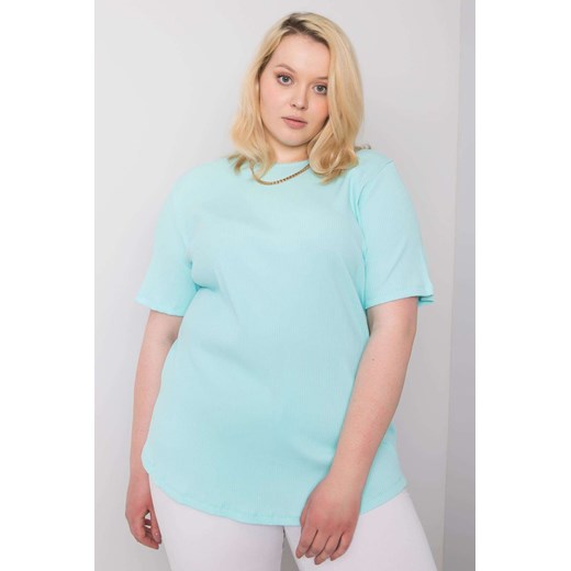 Miętowa bluzka plus size Stella ze sklepu 5.10.15 w kategorii Bluzki damskie - zdjęcie 169697493