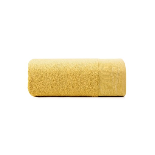 Musztardowy ręcznik 30x50 cm z ozdobnym wzorem ze sklepu 5.10.15 w kategorii Ręczniki - zdjęcie 169697494