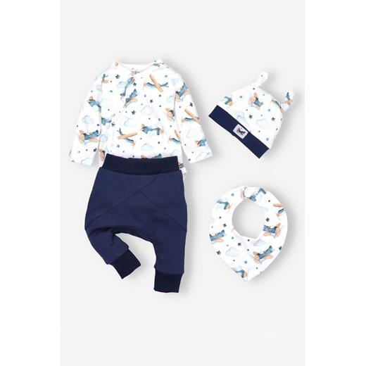 Komplet niemowlęcy : body, spodnie, czapka, apaszka ze sklepu 5.10.15 w kategorii Body niemowlęce - zdjęcie 169697730