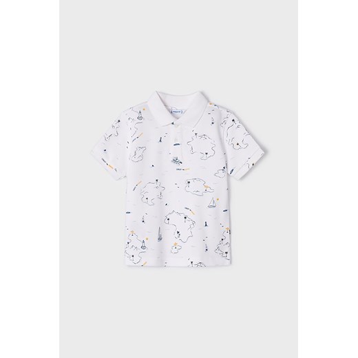 Koszulka polo z krótkim rękawem dla chłopca Mayoral - biała Mayoral 134 promocyjna cena 5.10.15