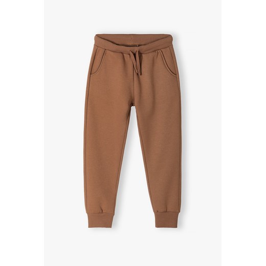 Spodnie dresowe chłopięce brązowe - Powerful #Family ze sklepu 5.10.15 w kategorii Spodnie chłopięce - zdjęcie 169698241