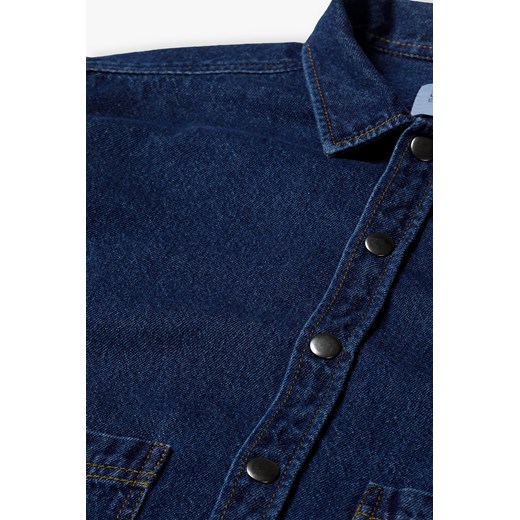 Ciemnoniebieska jeansowa koszula z długim rękawem- Limited Edition 158 5.10.15 wyprzedaż