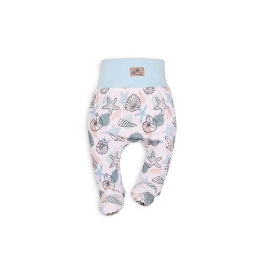 Bawełniane półśpiochy niemowlęce w muszelki ze sklepu 5.10.15 w kategorii Spodnie i półśpiochy - zdjęcie 169698424