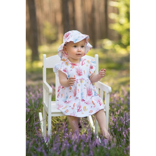 Bawełniana sukienka niemowlęca na lato z motywem rafy Nini 80 5.10.15