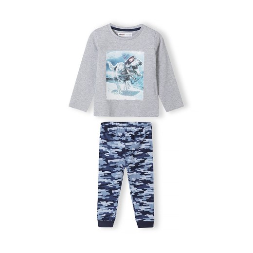 Piżama z długim rękawem oraz nadrukiem T-rexa dla chłopca ze sklepu 5.10.15 w kategorii Piżamy dziecięce - zdjęcie 169698613