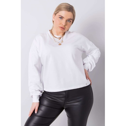 Biała bluza plus size Florentia ze sklepu 5.10.15 w kategorii Bluzy damskie - zdjęcie 169698714