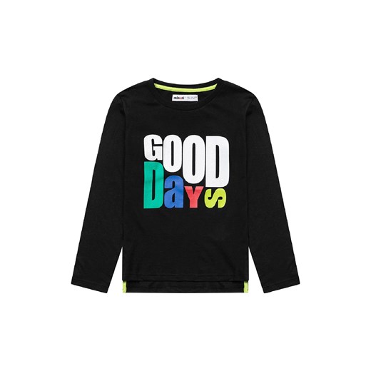 Bluzka chłopięca z długim rękawem i kolorowym napisem- Good days Minoti 104/110 promocyjna cena 5.10.15