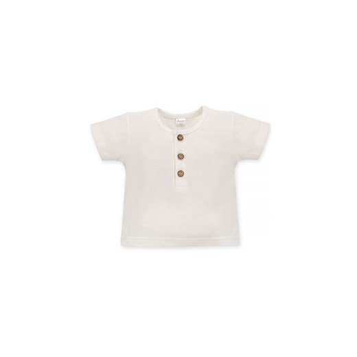 Bawełniana bluzka niemowlęca ecru ze sklepu 5.10.15 w kategorii Koszulki niemowlęce - zdjęcie 169698950