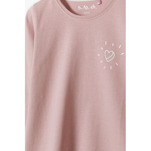 Różowa bluzka dla dziewczynki z długim rękawem - 5.10.15. 5.10.15. 110 5.10.15