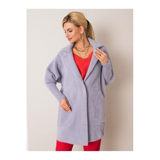 Płaszcz damski z kieszeniami - szary ze sklepu 5.10.15 w kategorii Płaszcze damskie - zdjęcie 169699183