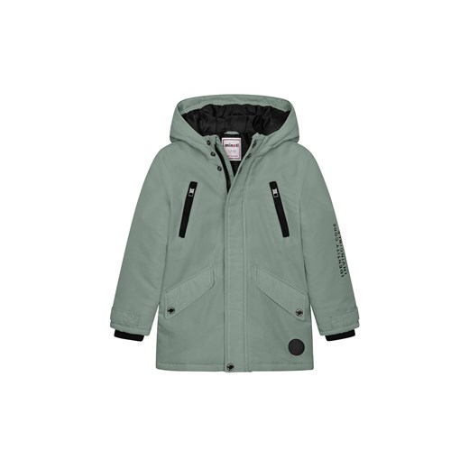 Płaszcz zimowy niemowlęcy khaki z kapturem ze sklepu 5.10.15 w kategorii Kombinezony i kurtki - zdjęcie 169699190