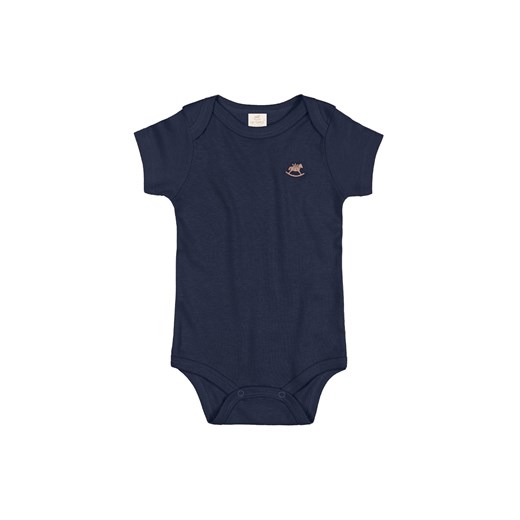 Gładkie bawełniane body dla niemowlaka - granatowe ze sklepu 5.10.15 w kategorii Body niemowlęce - zdjęcie 169699203